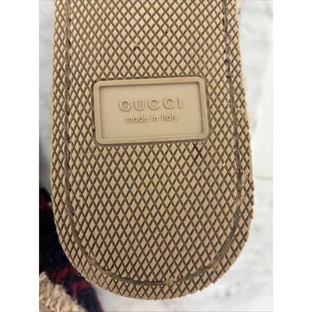 Gucci Fria Horsebit GG Monogram Logo Wool Slip On Loafers Gucci 39 EU, 8 Women's - Picture 8 of 16
